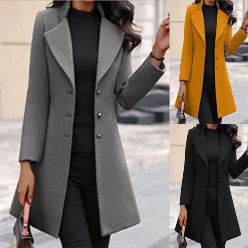 Damen elegante Jacke mit klassischem Detailing und schmaler Silhouette Drune
