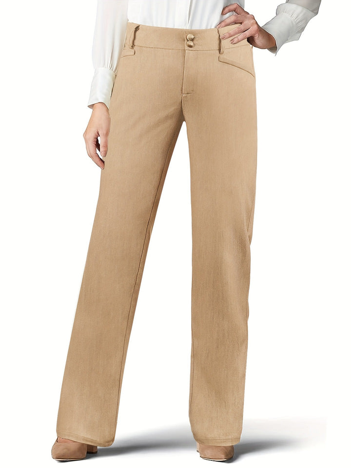 Drune | Elegante und komfortable High-Waist-Hose mit dekorativen Knöpfen