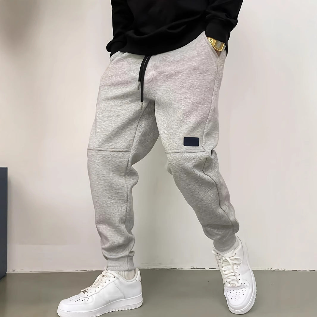 Herren lässige Jogginghose mit elastischem Bund und seitlichen Eingrifftaschen Drune