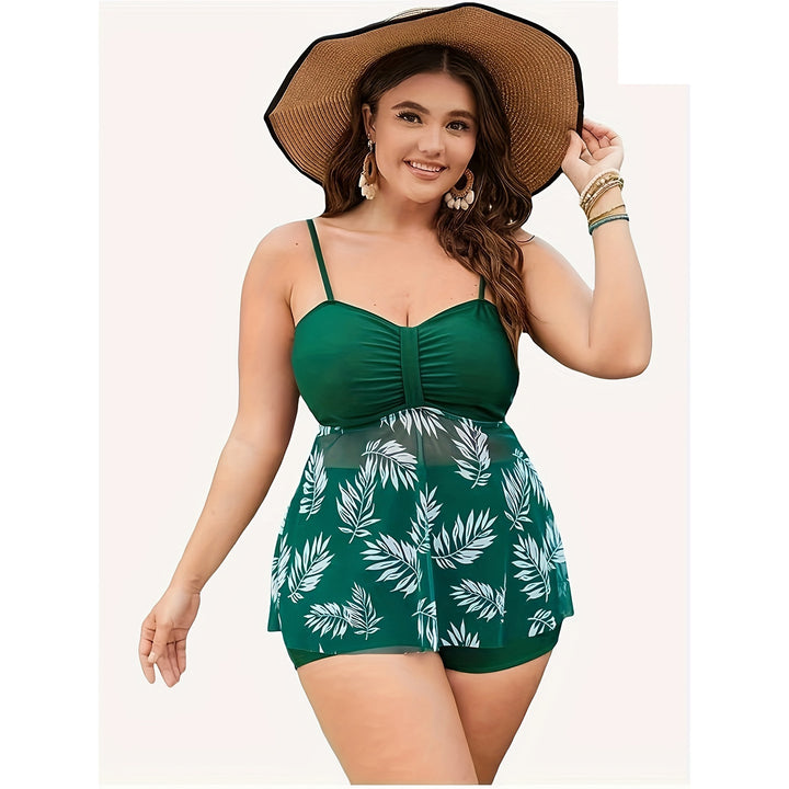 Damen Tankini-Oberteil mit fließendem Schnitt und floralem Design Drune