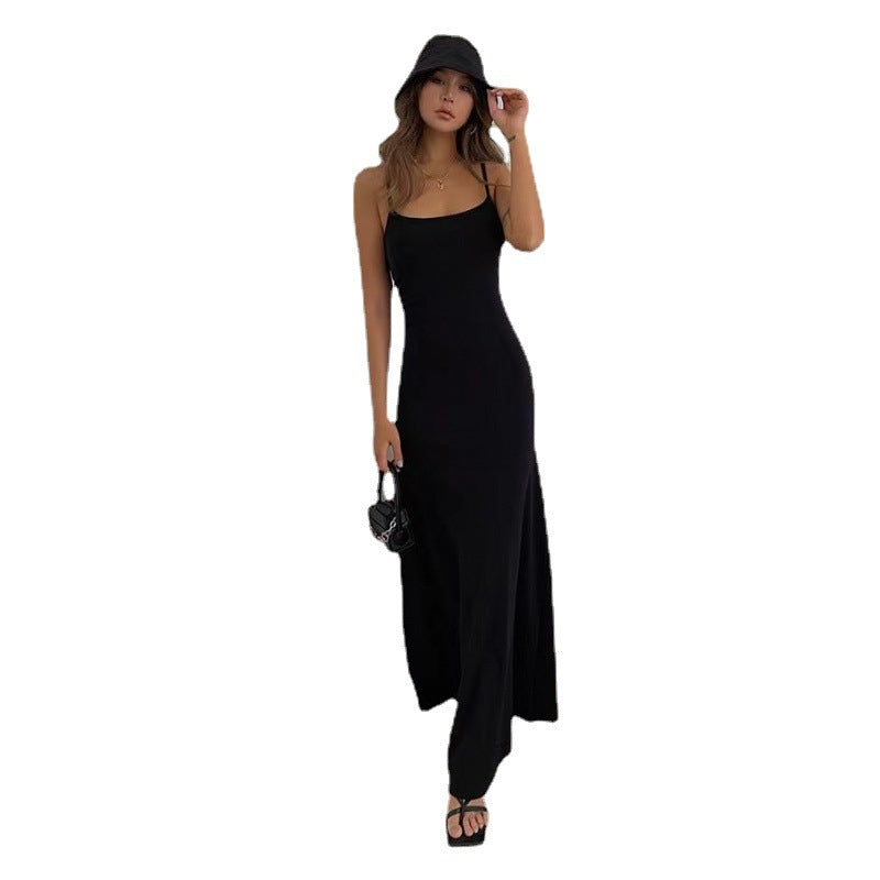 Damen Maxikleid mit elegantem Schnitt und verstellbaren Trägern Drune