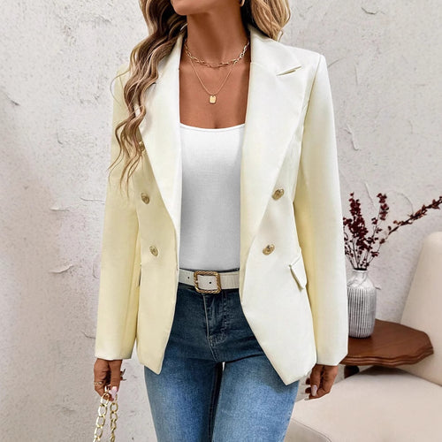 Damen Eleganter Oversized Blazer mit doppelter Knopfleiste Drune