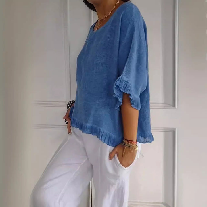 Damen Casual Oversize Shirt Drune