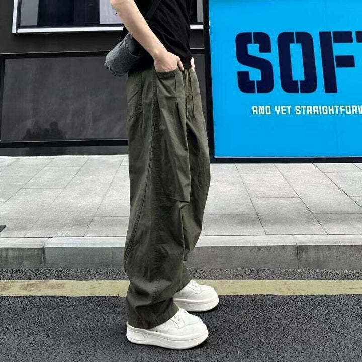 Herren Lässige Weitgeschnittene Hose Drune