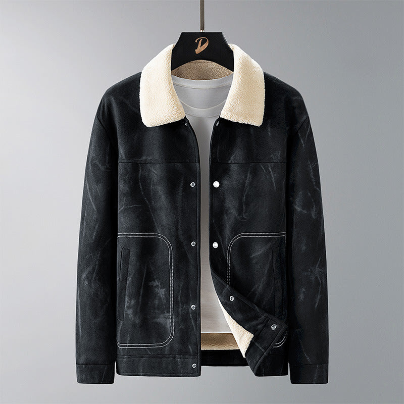 Herren Wendejacke aus Kunstleder mit Kuschelfutter Drune