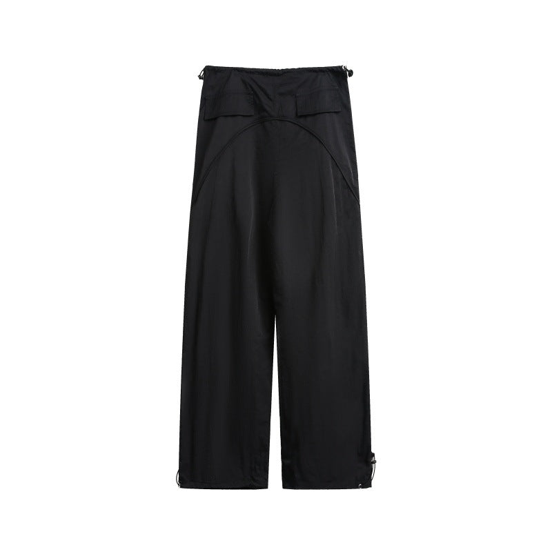 Damen weite Cargo-Hose mit Kordelzugbund und verstellbaren Saum Drune