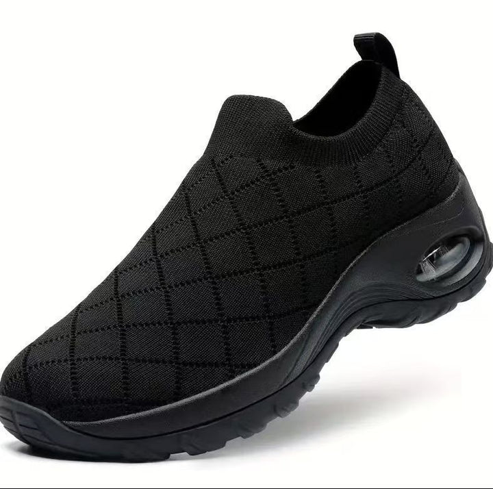 Damen Slip-On Strick-Sneaker mit Luftkissen und dämpfender Plateausohle Drune