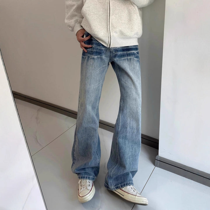Damen Modische Flared Jeans Drune