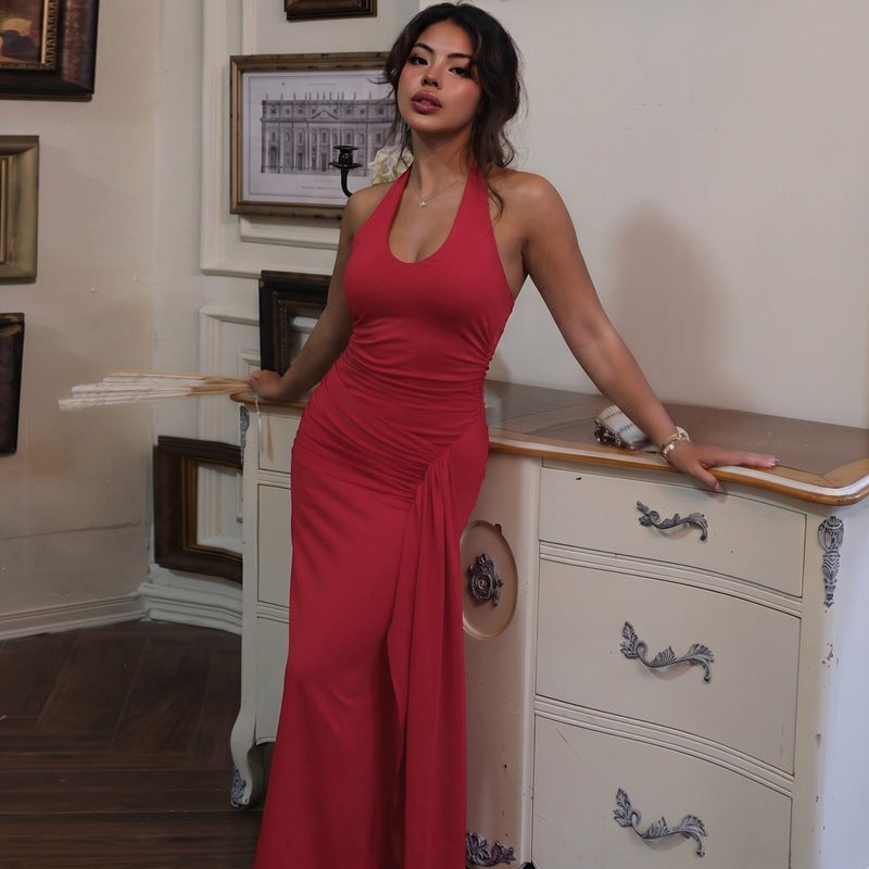 Damen Raffiniertes Wickel-Maxikleid Drune