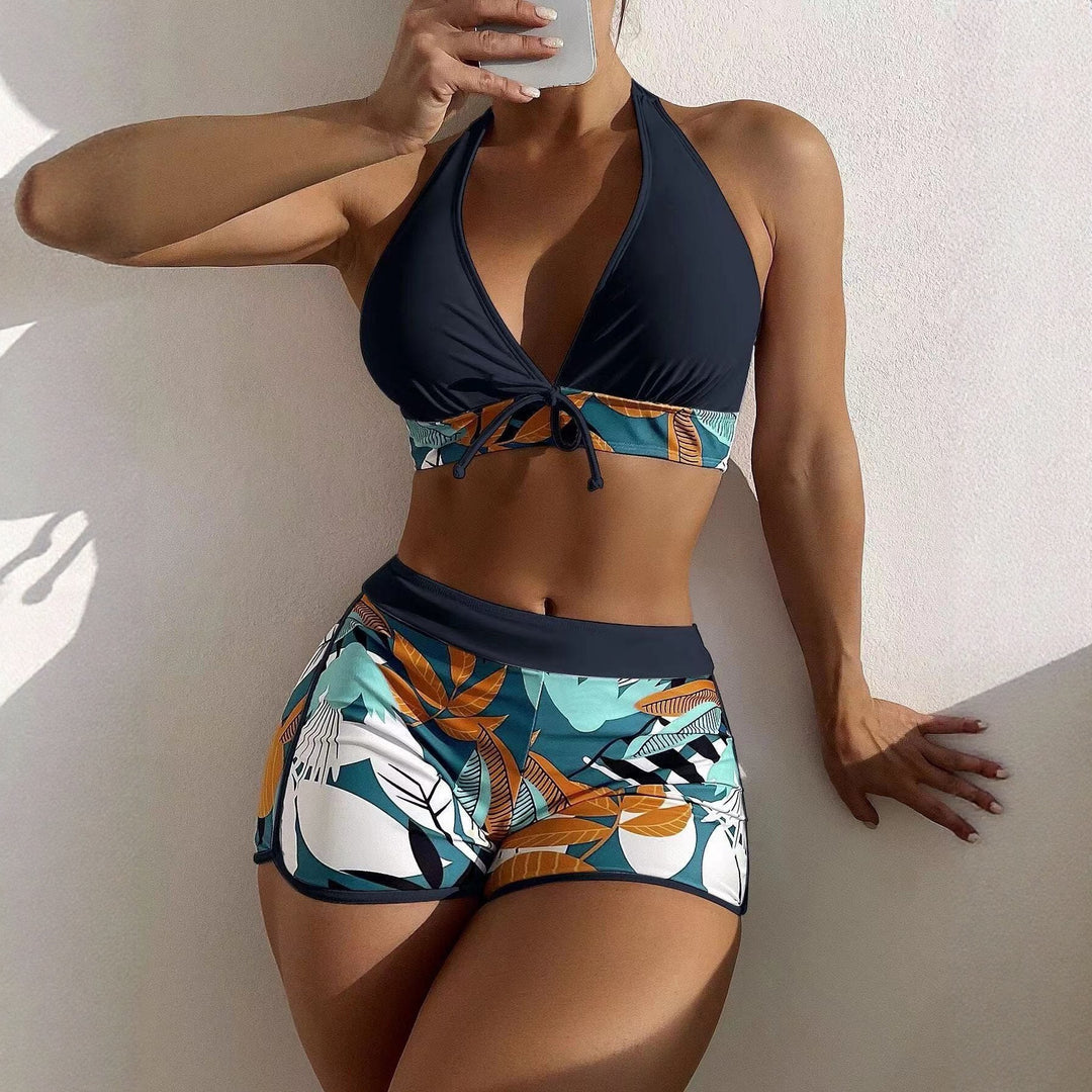 Damen Sportliches Bikini-Set mit floralem Muster Drune