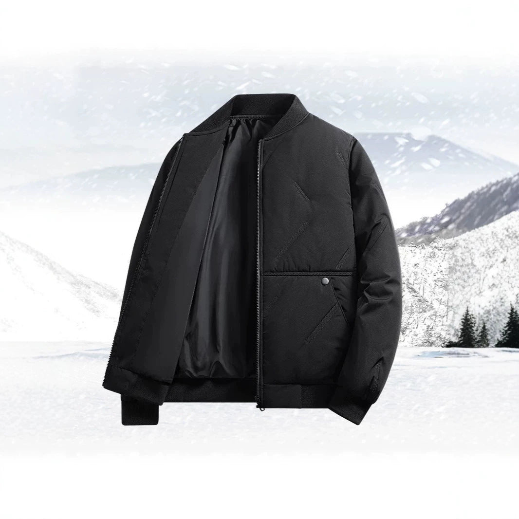 Herren Gepolsterte Thermo-Bomberjacke mit Stehkragen, Reißverschluss & isolierender Wattierung Drune
