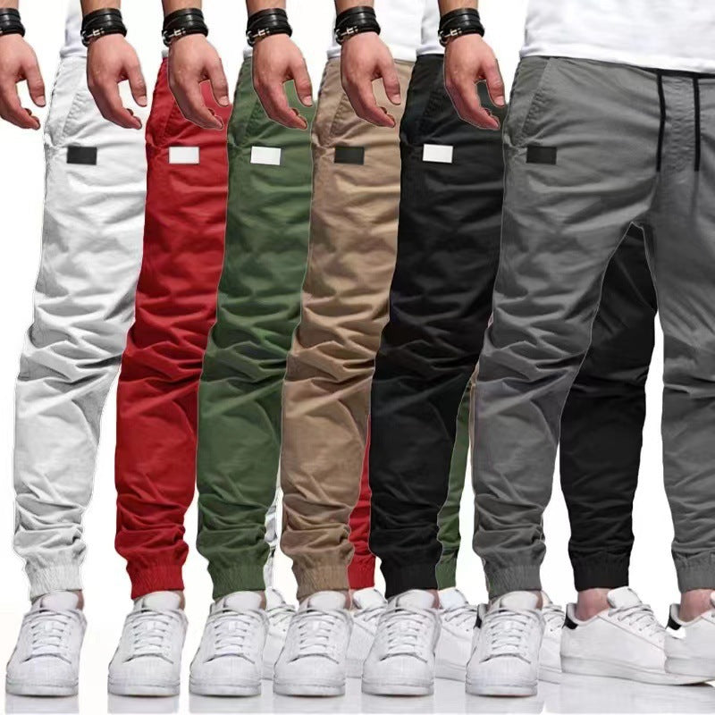 Herren Slim-Tapered Jogginghose mit Kordelzug, Eingrifftaschen und geripptem Knöchelabschluss Drune
