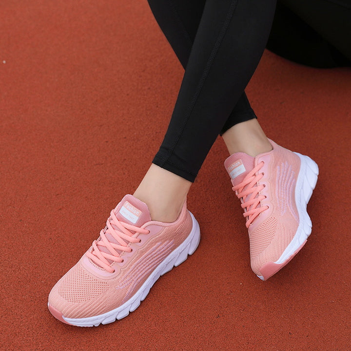 Damen nan atmungsaktive leichte Stricksneaker mit viskoelastischer Komfortsohle Drune