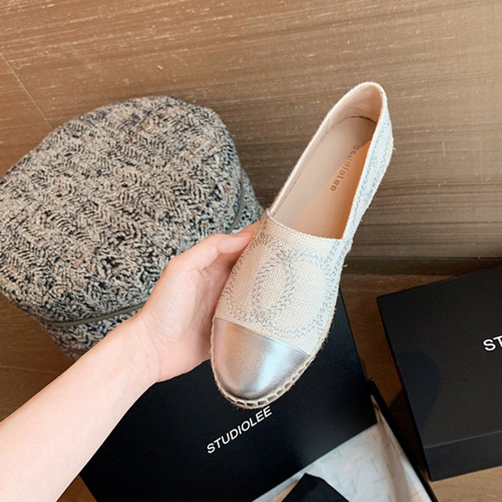 Damen Stylische Espadrille Slip-On Schuhe Drune