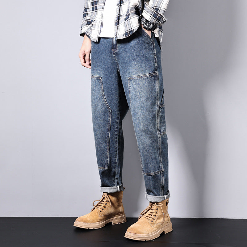 Herren Bequeme Vintage Cargo-Jeans Drune