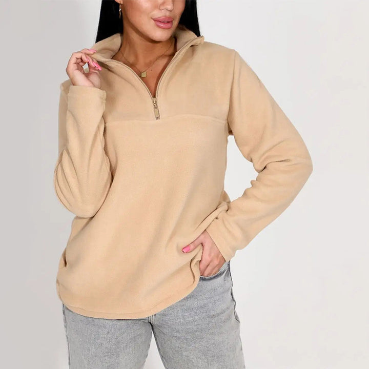 Damen kuscheliger Fleece-Pullover Drune