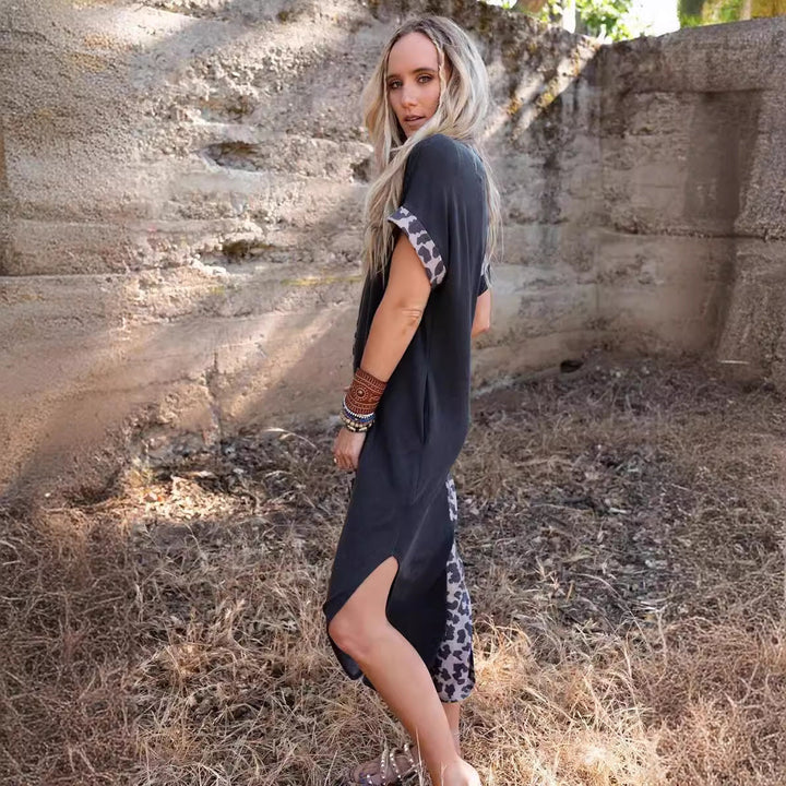 Damen Freizeitkleid im trendigen Leopardenmuster Drune
