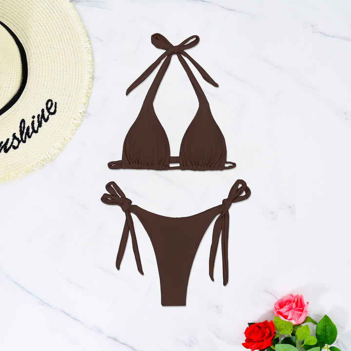 Damen Triangel-Bikini mit raffinierten Bindebändern und hochelastischem Stoff Drune