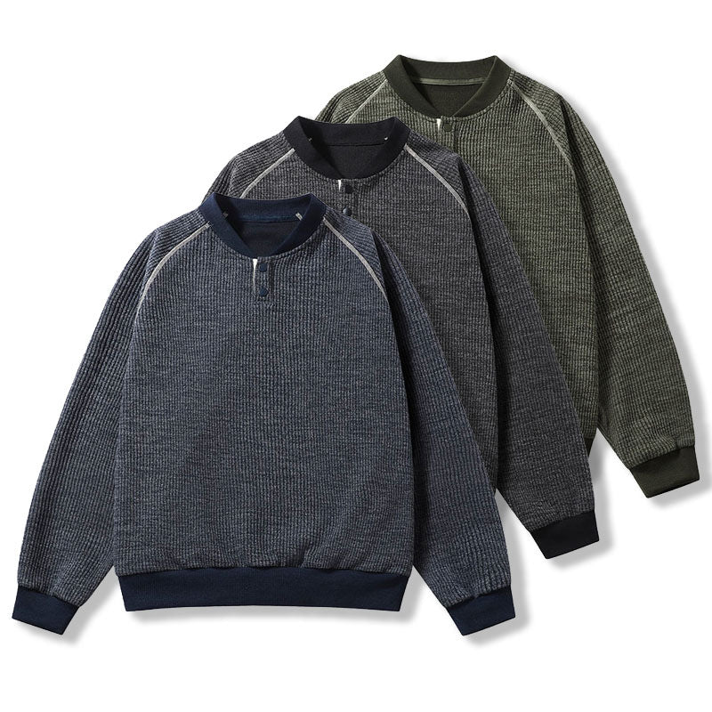 Herren Bequemer Sweater mit Stehkragen Drune