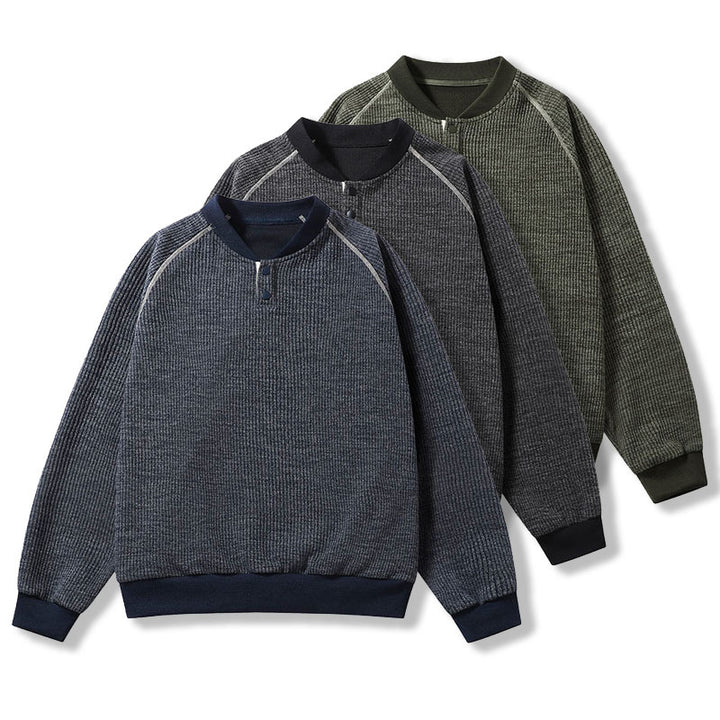 Herren Bequemer Sweater mit Stehkragen Drune