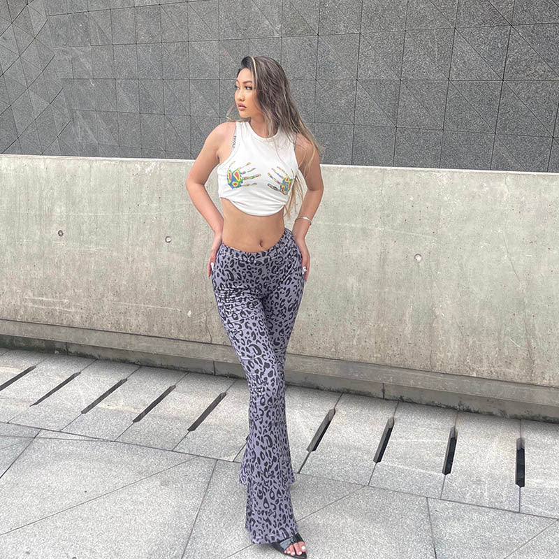 Damen Leggings mit auffälligem Leopardenmuster Drune