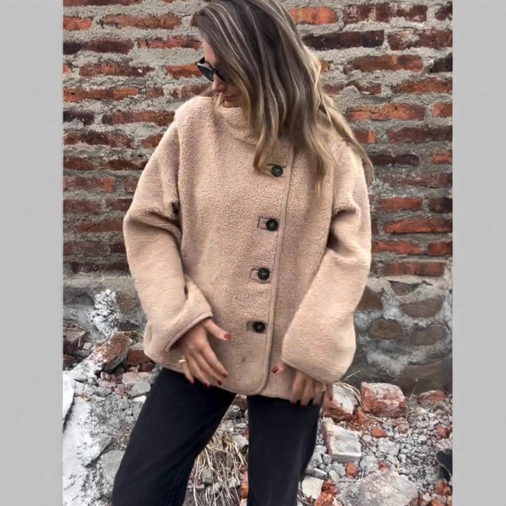 Damen lockere Fleecejacke Drune
