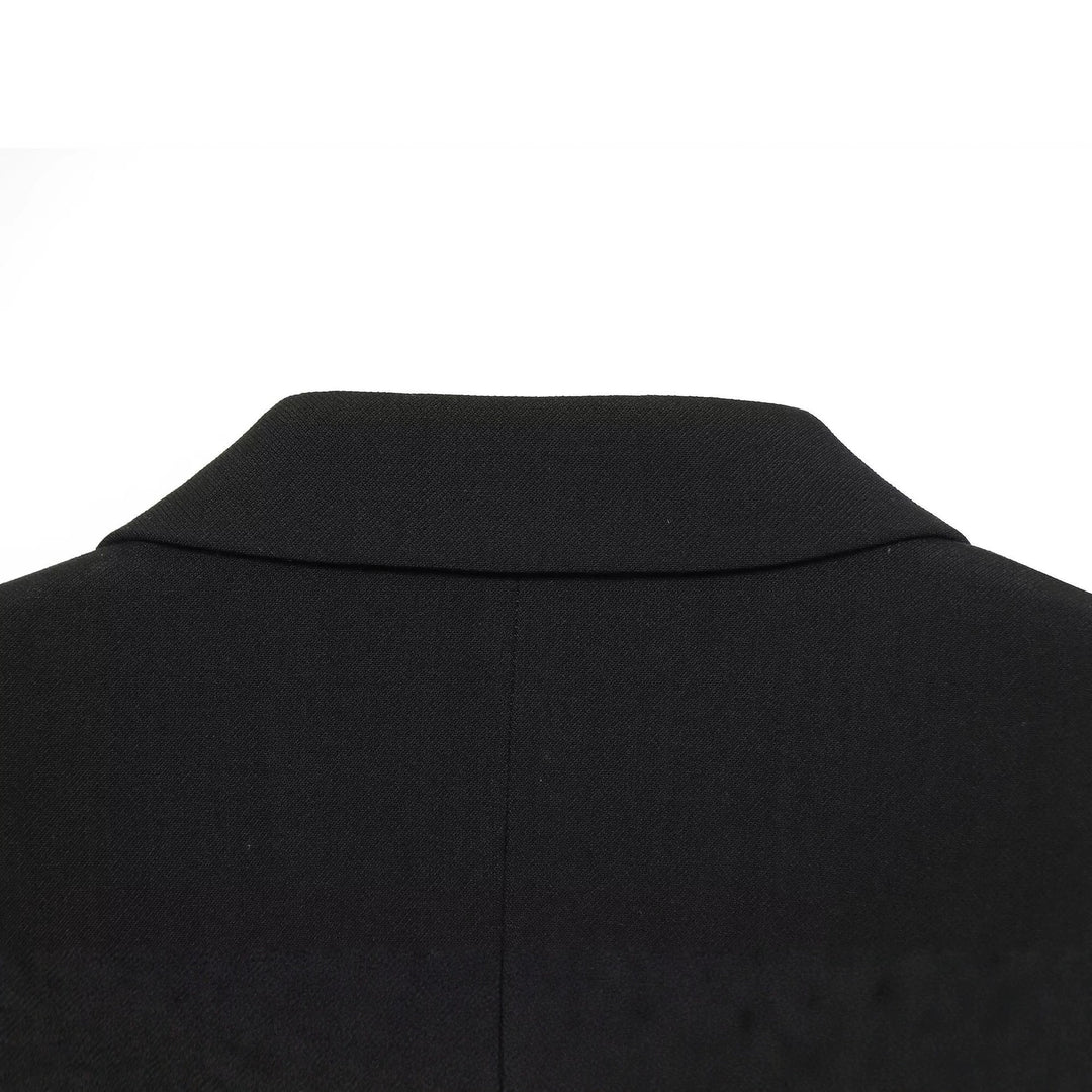 Damen Einreihiger Kurzblazer mit Notch-Revers, strukturierter Passform und Pattentaschen Drune