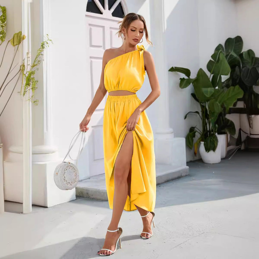 Drune | Schickes Split-Hem Maxi-Zwei-Teile-Set