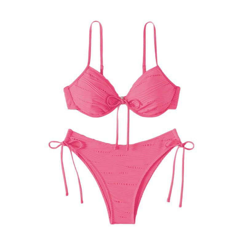 Damen Triangelbikini mit verstellbaren Bindebändern Drune