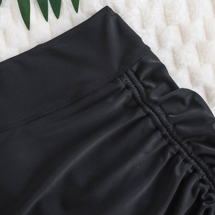 Damen Bade-Rock mit Raffungsdetails und eleganter Wellenkante Drune