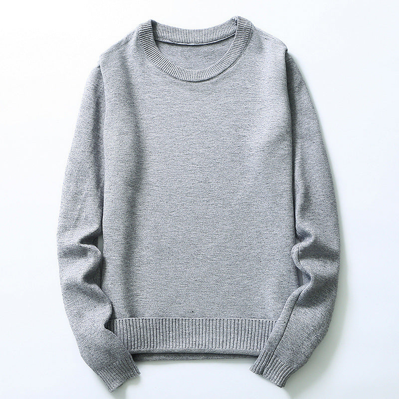 Herren fein gestrickter Pullover aus hochwertiger Baumwolle mit Rundhalsausschnitt Drune
