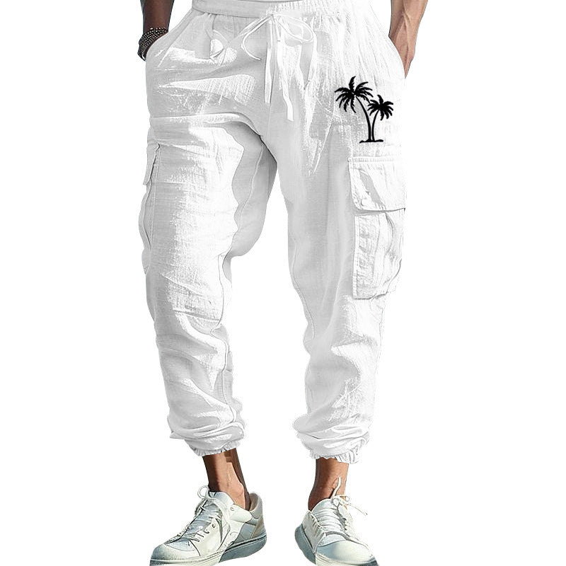 Herren Cargohose mit seitlichen Taschen und verstellbarem Bund Drune