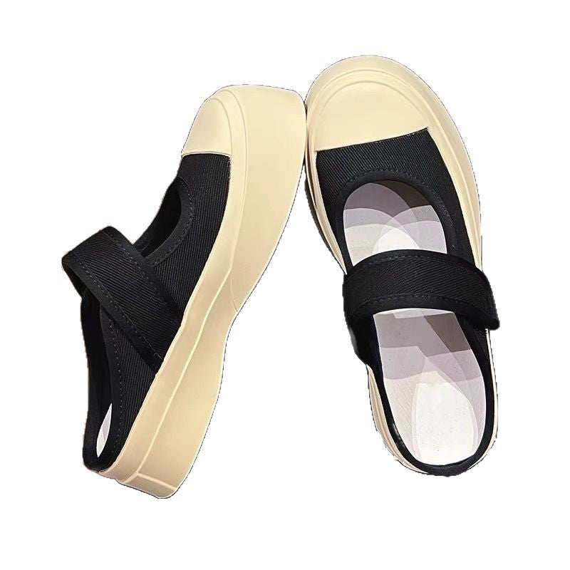 Damen Komfortable Slip-On Sneakers mit elastischem Riemen Drune