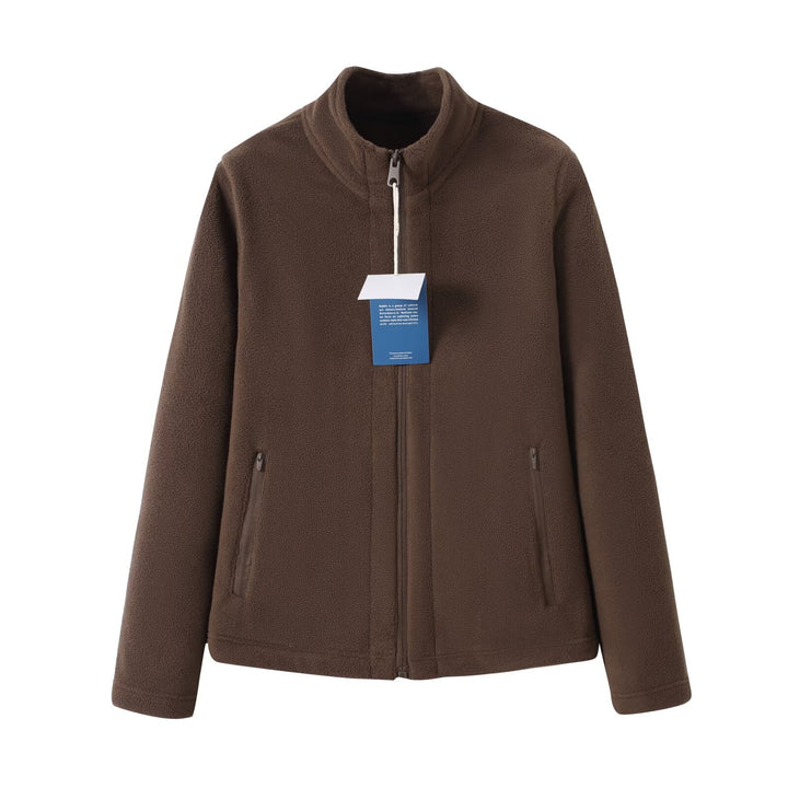 Damen Fleecejacke mit hochschließendem Kragen und seitlichen Reißverschlusstaschen Drune