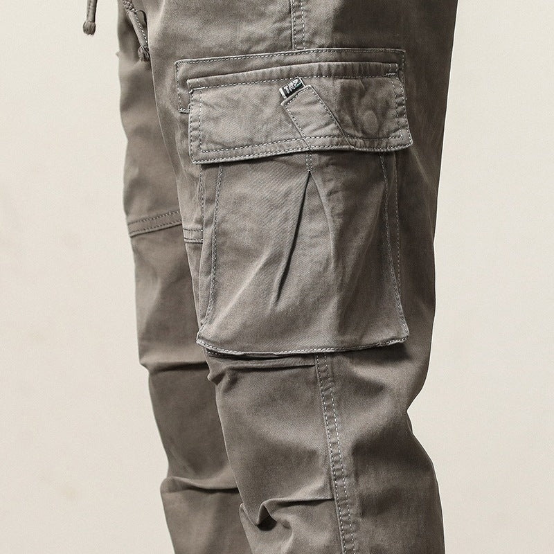 Herren Utility-Cargo-Jogginghose mit Tunnelzug, Multifunktionstaschen und elastischen Bündchen Drune