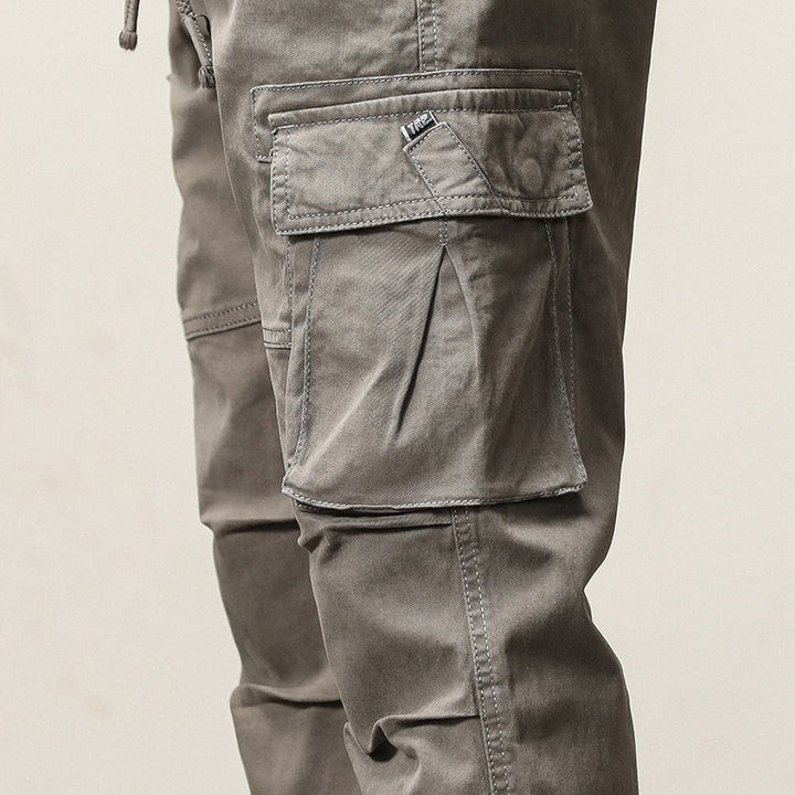 Herren Utility-Cargo-Jogginghose mit Tunnelzug, Multifunktionstaschen und elastischen Bündchen Drune