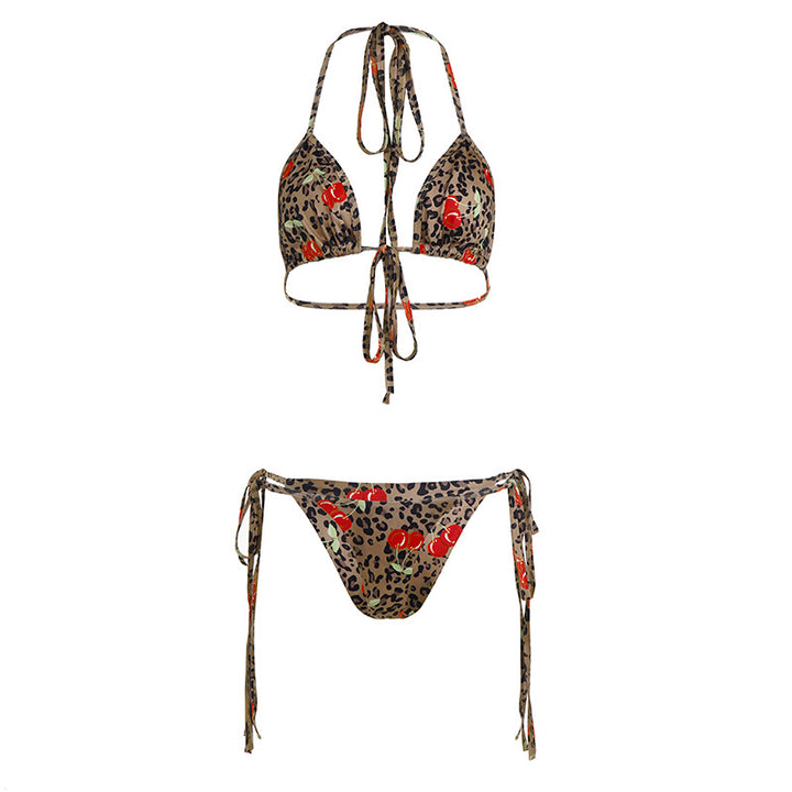 Damen Bikini-Set mit verspieltem Blumenmuster und verstellbaren Trägern Drune