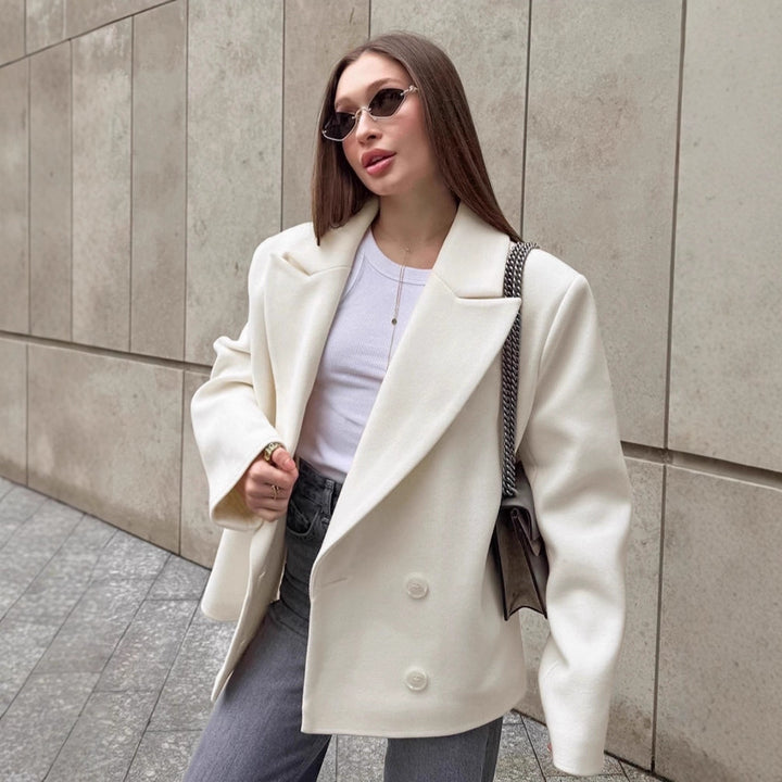 Damen modische oversized Blazerjacke mit schickem Design Drune