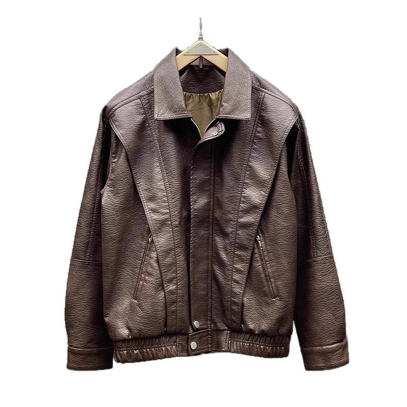 Damen Modische Lederjacke Drune