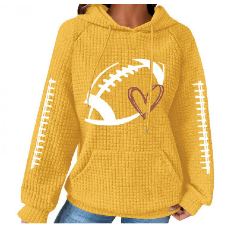 Damen Bequemer Kapuzenpullover mit Herzmotiv Drune