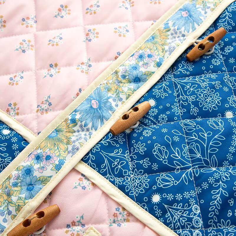 Damen gefütterte Patchwork-Jacke mit praktischen Taschen Drune