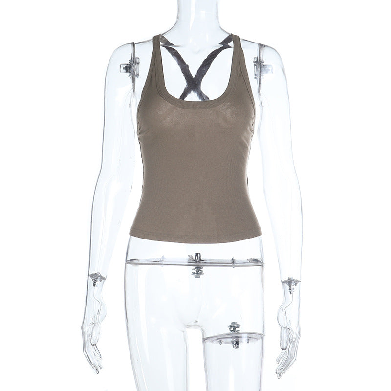 Damen Sportliches Racerback-Top Drune