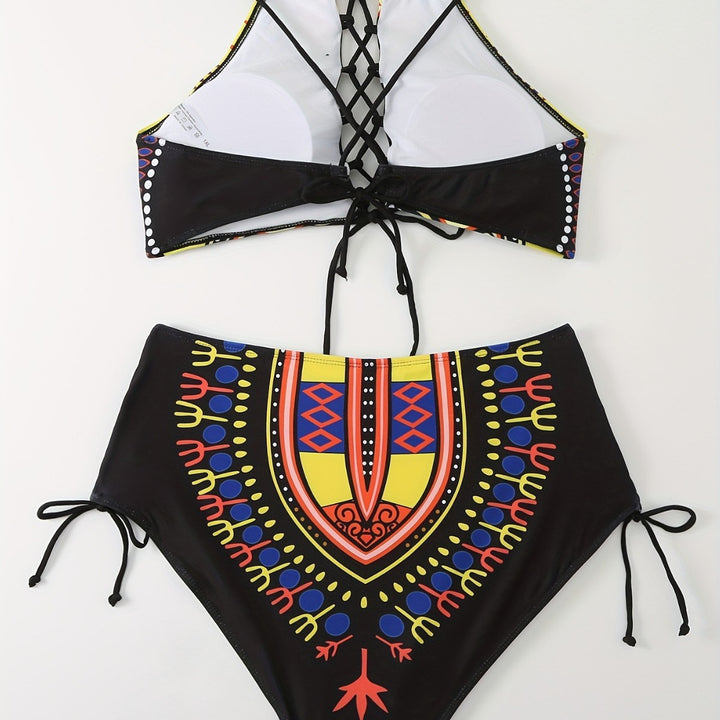 Damen Hochwertiger Bikini mit raffiniertem Schnürdesign Drune