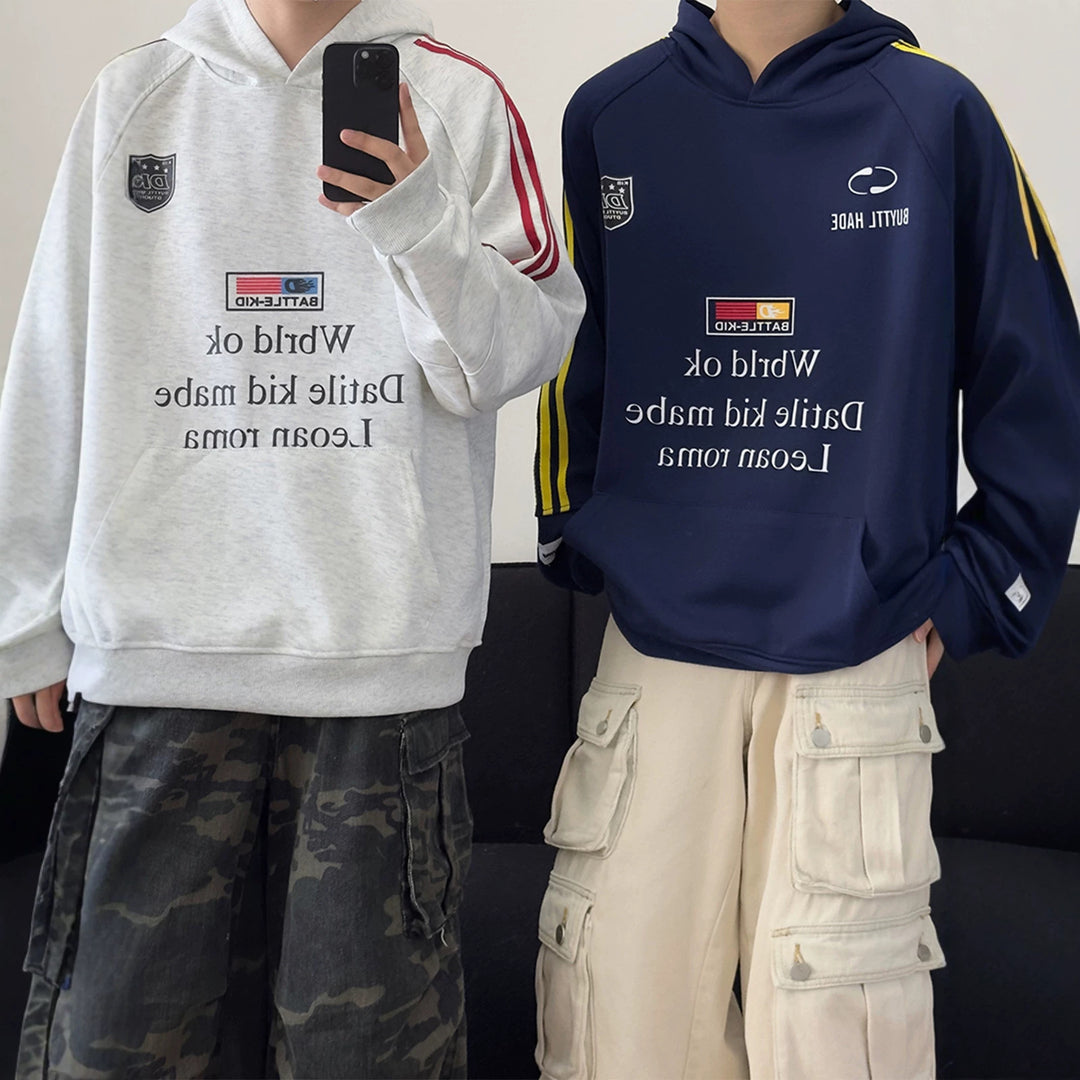 Unisex Urbaner Kapuzenpullover mit kreativen Grafiken Drune