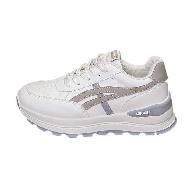 Damen Voluminöse Plateausneaker mit rutschfester Gummiprofilsohle und seitlichen Zierstreifen Drune