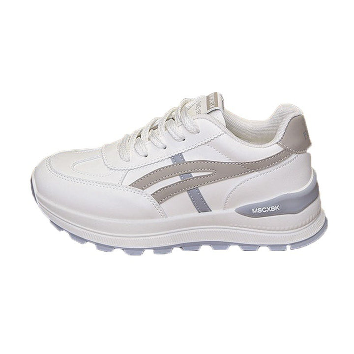Damen Voluminöse Plateausneaker mit rutschfester Gummiprofilsohle und seitlichen Zierstreifen Drune