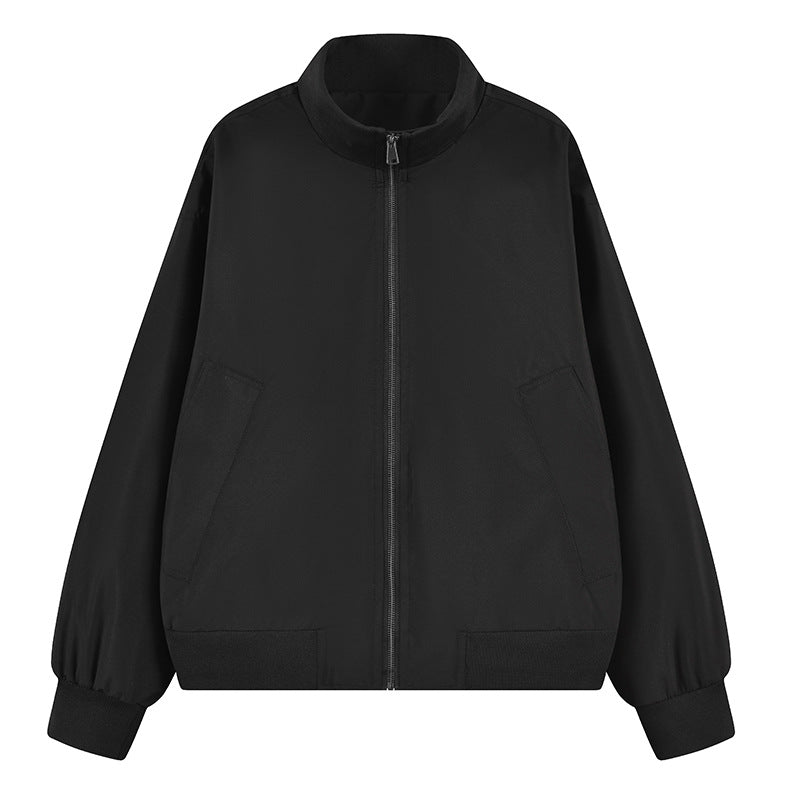 Herren leichte Bomberjacke mit Stehkragen, elastischen Bündchen und seitlichen Eingrifftaschen Drune