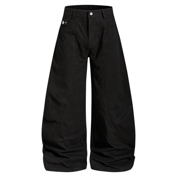 Damen Weite Culotte‑Hose mit hohem Bund, Taschen‑Details und markanten Teilungsnähten Drune