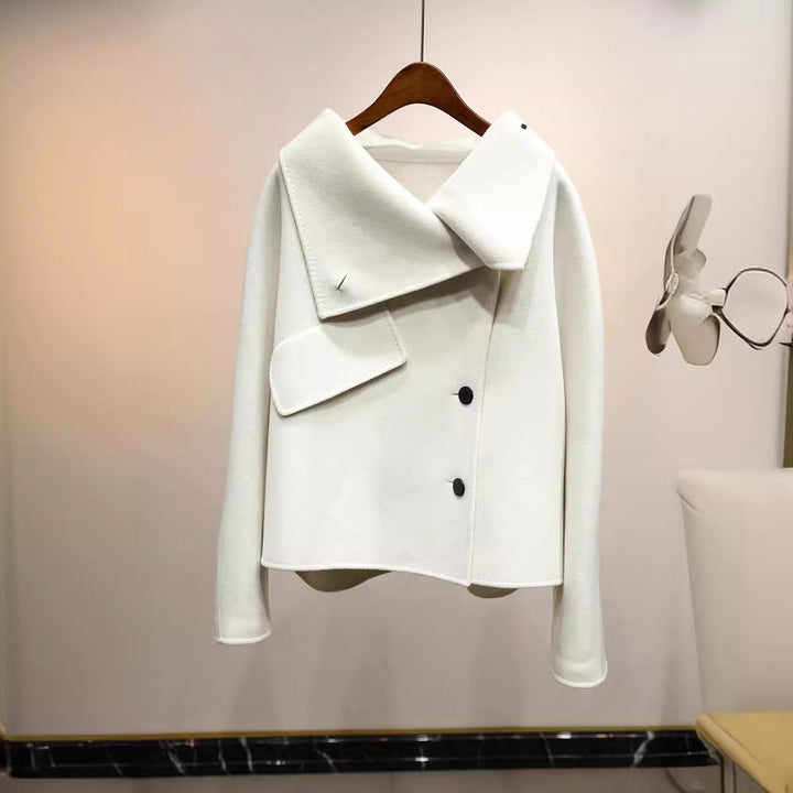 Damen elegante Übergangsjacke mit hohem Kragen Drune