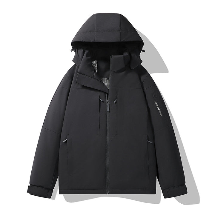 Herren Isolierte Kapuzen-Thermojacke im technischen Outdoorstil Drune